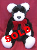 Black Mink Fur Teddy Bear