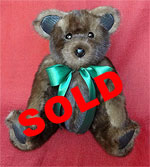 Dark Lunaine Mink Fur Teddy Bear